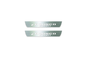 Ford Bronco Sport 2021+ LED Door Sills Illuminated Scuff Horse Logo Stainless Steel Entry Guards