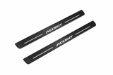Hyundai Accent Accent Matte PRO LED door sills, FRONT two-piece catalogue illustration, matte black with white illumination