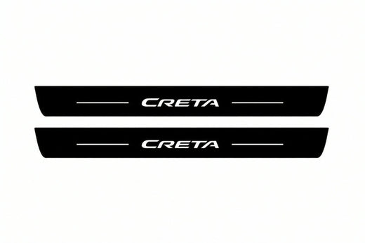 Hyundai Creta I 2016–2019 — Matte PRO LED Door Sills — Creta Logo