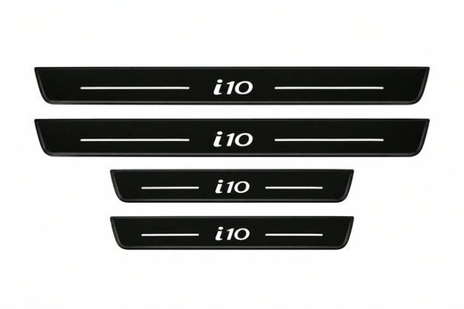 Hyundai i10 IA 2013–2019 — Matte PRO LED Door Sills — i10 Logo