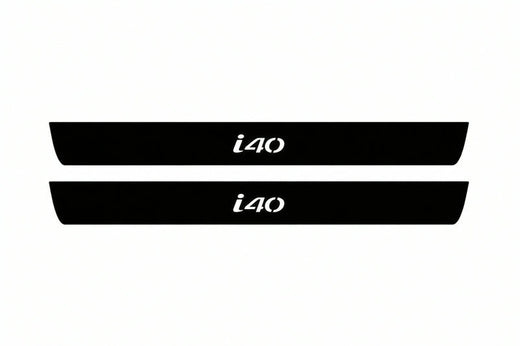 Hyundai i40 2012–2020 — Matte PRO LED Door Sills — i40 Logo