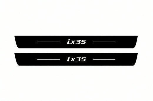 Hyundai ix35 2009–2015 — Matte PRO LED Door Sills — ix35 Logo