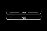 stainless steel LED door sill plates for Hyundai i10 II 2013+ with i10 logo