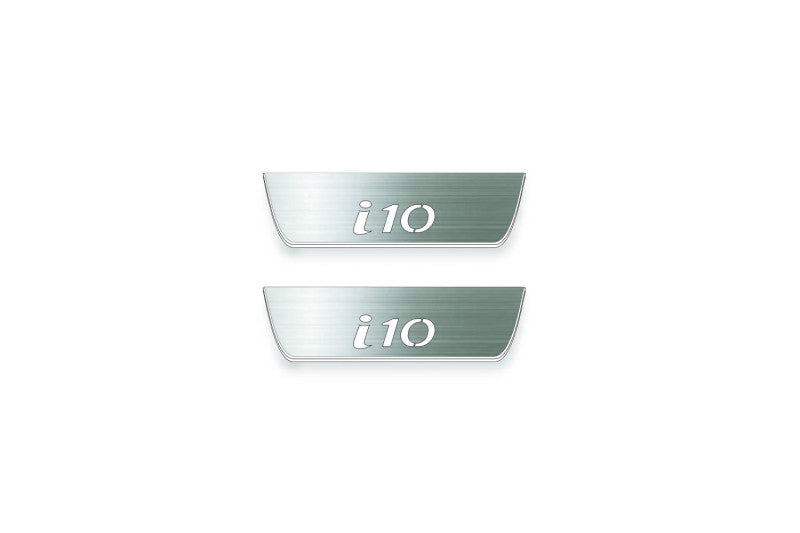 stainless steel door sill plates for Hyundai i10 II 2013+ with i10 logo