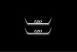 stainless steel door sill plates for Hyundai i20 I 2009+ with i20 logo