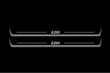 LED door sill plates stainless steel Hyundai i20 II 2014+ with i20 logo