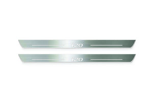 Hyundai i20 I 2009-2014 LED Door Sills Illuminated Scuff i20 Logo Stainless Steel Entry Guards Door Sills Decoin