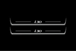 Hyundai i30 II 2012-2017 LED Door Sills Illuminated Scuff i30 Logo Stainless Steel Entry Guards Door Sills Decoin