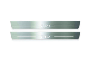 Hyundai i30 II 2012-2017 LED Door Sills Illuminated Scuff i30 Logo Stainless Steel Entry Guards Door Sills Decoin