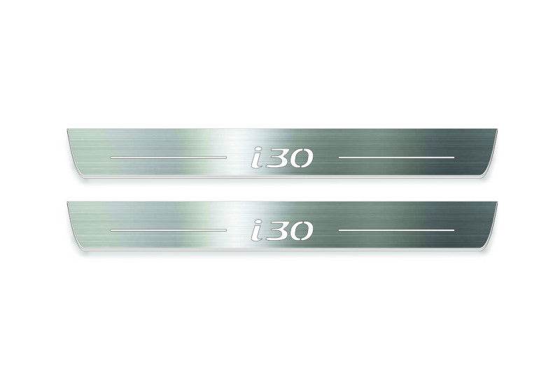 LED door sill plates for Hyundai i30 III 2017+ with i30 logo