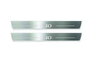 Hyundai i30 III 2017+ LED Door Sills Illuminated Scuff i30 Logo Stainless Steel Entry Guards Door Sills Decoin
