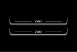 LED door sill plates for Hyundai i40 2012+ stainless steel with i40 logo