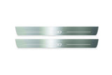 Hyundai i40 2012+ illuminated entry guards in stainless steel with i40 logo
