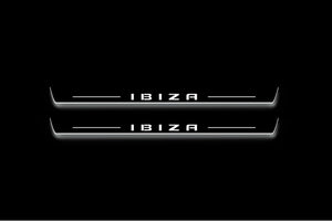 Seat Ibiza 2017+ LED Door Sills Illuminated Scuff Ibiza Logo Stainless Steel Entry Guards