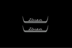 Seat Ibiza 2017+ LED Door Sills Illuminated Scuff Ibiza Logo (type 2) Stainless Steel Entry Guards