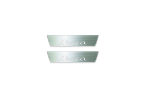 Seat Ibiza 2017+ LED Door Sills Illuminated Scuff Ibiza Logo (type 2) Stainless Steel Entry Guards
