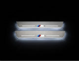 BMW 3 E90 E90 2008+ stainless steel LED door sill plates with M Performance logo