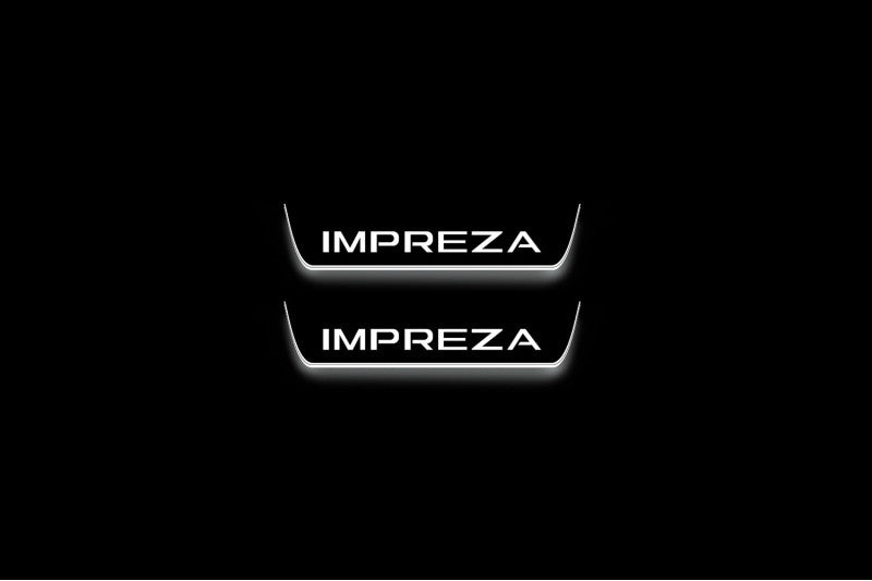 Subaru Impreza V 2016+ Stainless Steel LED Door Sills – Impreza Logo
