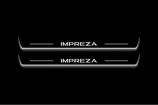 Subaru Impreza V 2016+ Stainless Steel LED Door Sills – Impreza Logo