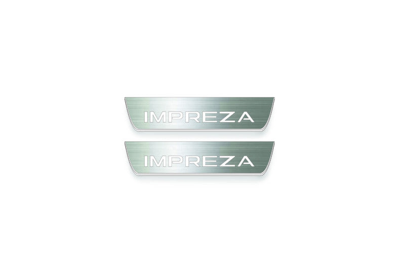 Subaru Impreza V 2016+ Stainless Steel LED Door Sills – Impreza Logo