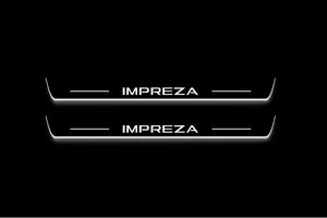 Impreza VI 2022+ LED Door Sills Illuminated Scuff Impreza Logo Stainless Steel Entry Guards