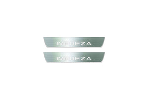 Impreza VI 2022+ LED Door Sills Illuminated Scuff Impreza Logo Stainless Steel Entry Guards
