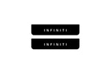 Infiniti QX80 II 2013+ illuminated door sill protectors stainless steel with Infiniti logo