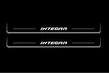 stainless steel LED door sill plates with Honda Integra 2001+ with Integra logo