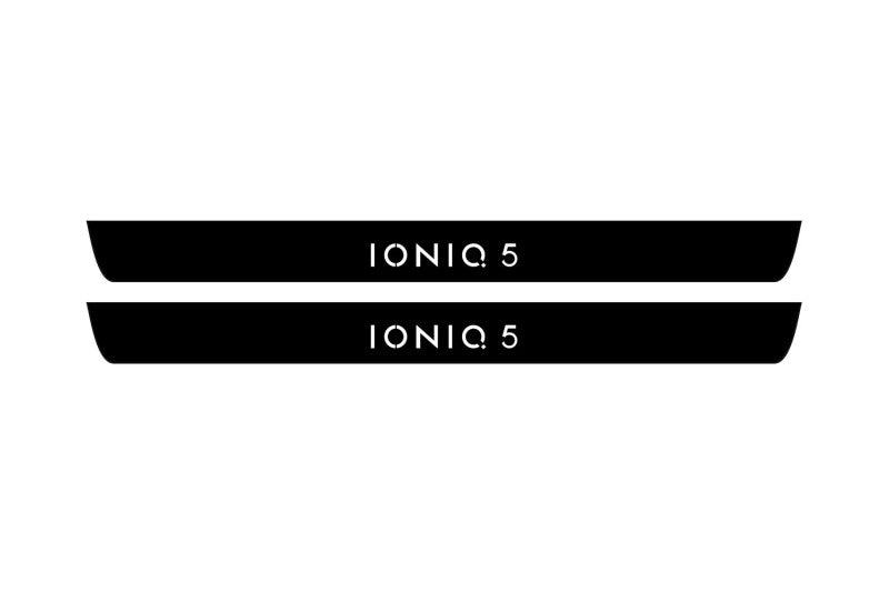 illuminated door sill protectors for Hyundai Ioniq 5 2021+ with Ioniq 5 logo
