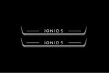 LED door sill plates Hyundai Ioniq 5 2021+ stainless steel with Ioniq 5 logo