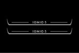 Hyundai Ioniq 5 2021+ LED door sill plates with Ioniq 5 logo