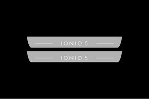 Hyundai Ioniq 5 2021+ LED Door Sills Illuminated Scuff Ioniq 5 Logo Stainless Steel Entry Guards Door Sills Decoin