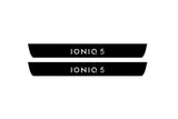 Hyundai Ioniq 5 2021+ stainless steel illuminated entry guards with Ioniq 5 logo