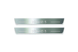 stainless steel LED door sill plates with Hyundai Ioniq 5 2021+ with Ioniq 5 logo