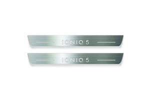 Hyundai Ioniq 5 2021+ LED Door Sills Illuminated Scuff Ioniq 5 Logo Stainless Steel Entry Guards Door Sills Decoin