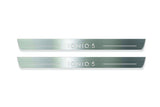 LED door sill plates Hyundai Ioniq 5 2021+ in stainless steel with Ioniq 5 logo