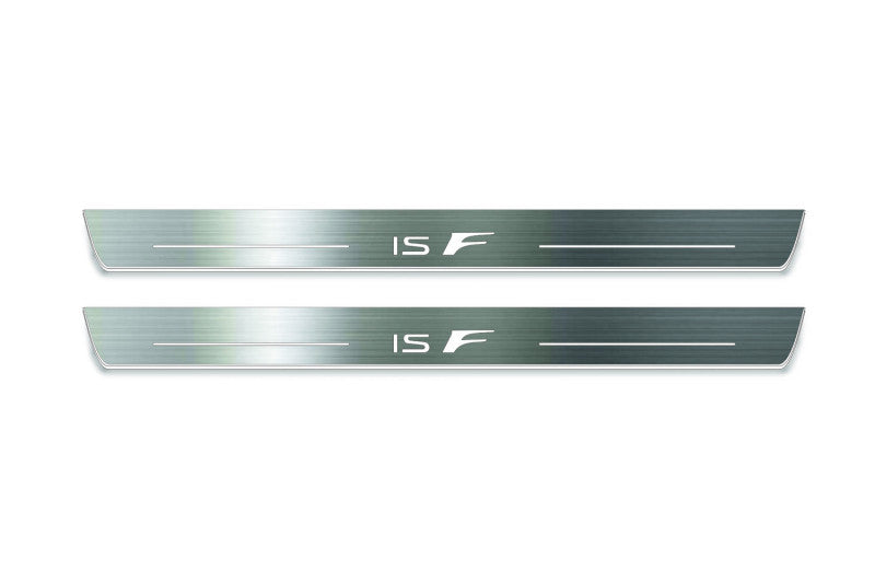 Lexus IS IV XE40 2020+ Stainless Steel LED Door Sills – IS F Logo