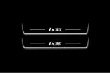 Hyundai ix35 2009+ stainless steel illuminated entry guards with ix35 logo