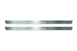 Dodge Challenger 2008+ stainless steel illuminated entry guards with Jailbreak Hellcat logo