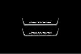 Dodge Charger LD 2011+ stainless steel LED door sill plates with JAILBREAK logo