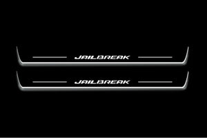 Dodge Charger LD 2011+ stainless steel LED door sill plates with JAILBREAK logo