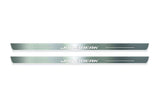 stainless steel LED door sill plates with Dodge Challenger 2008+ with Jailbreak logo
