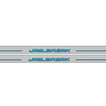 Dodge Challenger 2008+ door sill plates in stainless steel with Jailbreak logo