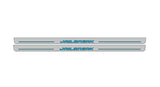 Catalog illustration of two long gray door sill plates with blue Jailbreak lettering and horizontal lines on a white background.
