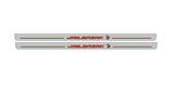 Catalog illustration of two long gray door sill plates with red Jailbreak lettering and a Hellcat-head emblem on a white background.