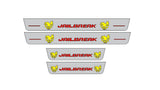 stainless steel LED door sill plates for Dodge Charger LD 2011+ with JAILBREAK SKULL logo