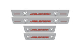 LED door sill plates Dodge Charger LD 2011+ stainless steel with JAILBREAK SKULL logo