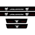 Dodge Durango III 2011+ LED door sill plates in stainless steel with JAILBREAK SKULL logo