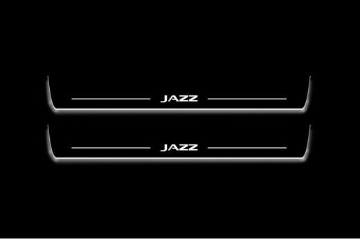 Honda Jazz 2020–Present — Stainless Steel LED Door Sills — Jazz Logo