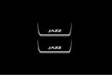 stainless steel LED door sill plates with Honda Jazz V 2020+ with Jazz logo